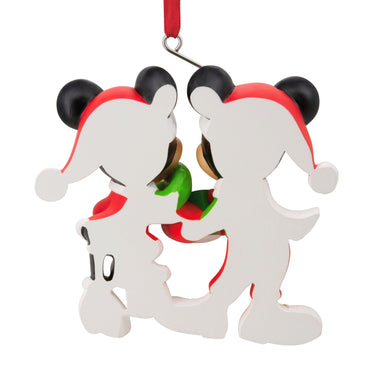 Collectable Disney Ornament Festive Mickey & Minnie Mouse - Planet Toys